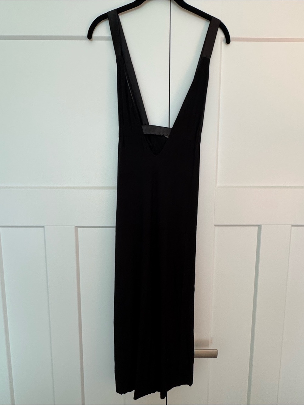 Tricia Fix Black Plunge Women's Dress with Crisscross/Keyhole Back Detail